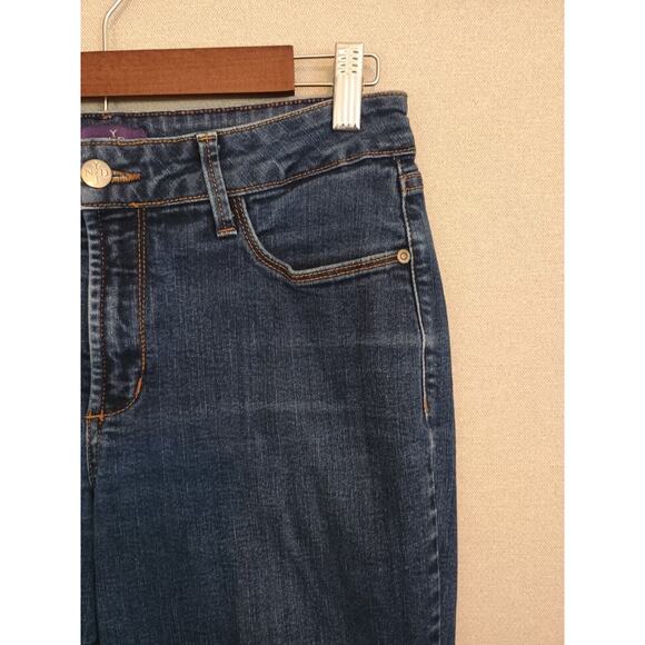 NYDJ Legging Jeans Womens 6 Blue Dark Wash Mid Rise Stretch Lift Tuck Technology - Picture 7 of 14